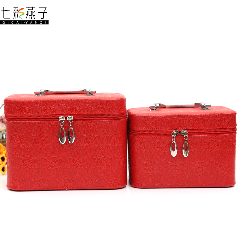 A two-piece set of popular makeup box, storage box and wedding red gift box on Taobao