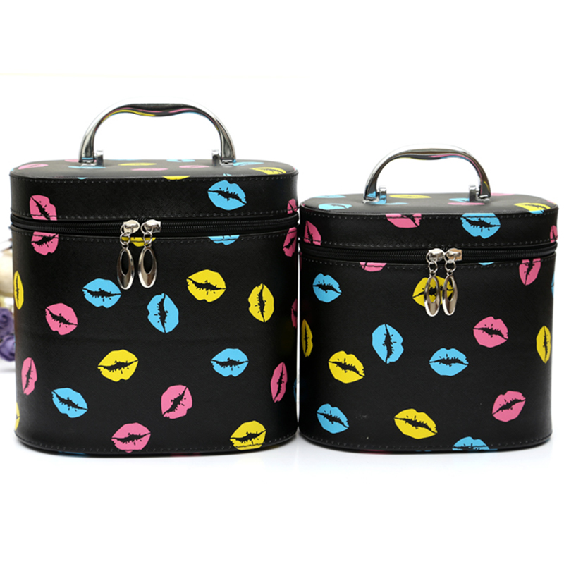 Lip pattern cylinder two-piece set, makeup box, beauty salon gift box, storage box Specification image