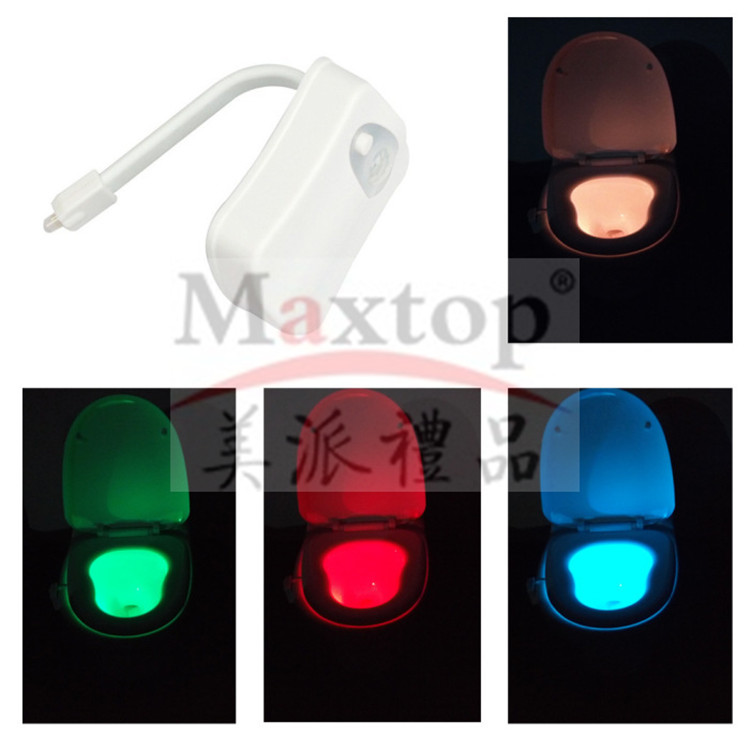 新款8色 马桶灯 挂式人体感应马桶灯 LED小夜灯细节图