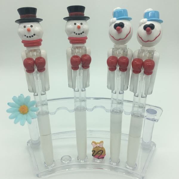 圣诞雪人拳击笔、玩具笔、工艺礼品笔细节图