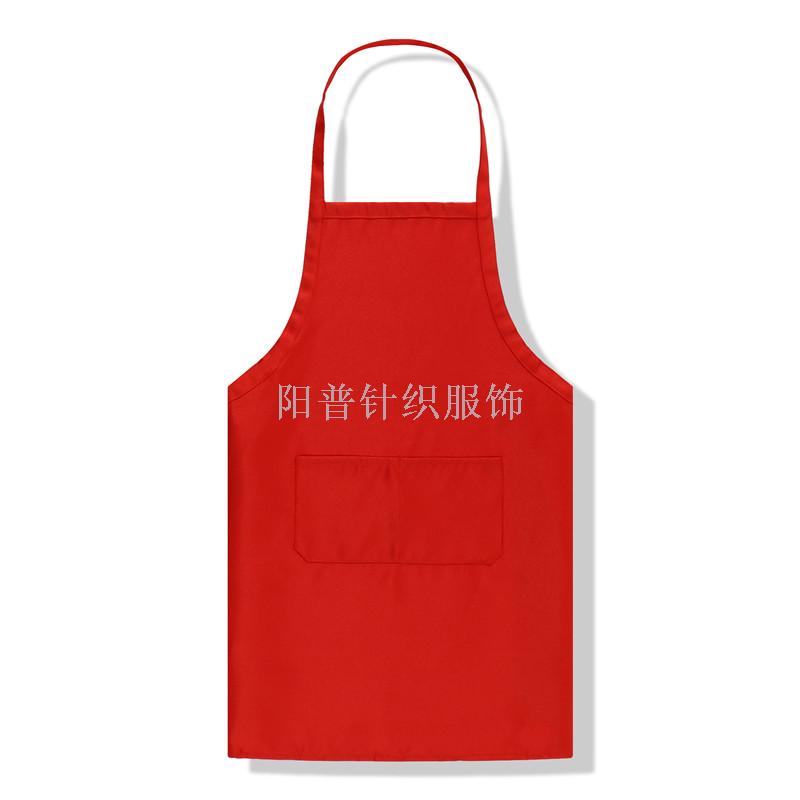 现货纯色全身围裙定制logo细节图