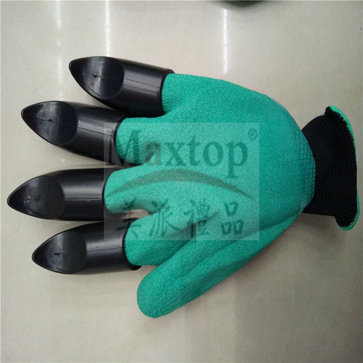 新款园林种花手套可挖土手套劳保浸胶手套防护绝缘手套