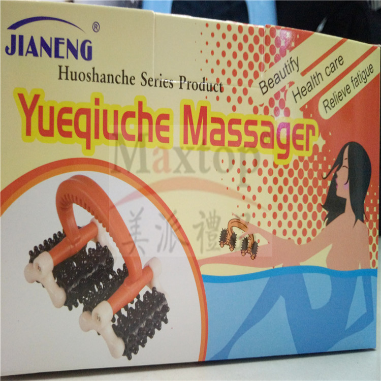 Manual massager, four-wheel massage stick, full-body meridian health care, acupoints, feet, legs, lunar rover details Picture