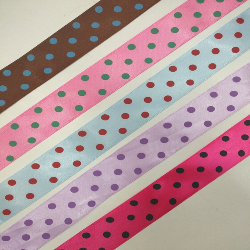 8 minutes 2.5 cm polyester printed small dot hair accessories, clothing, hats, ribbon decorative accessories