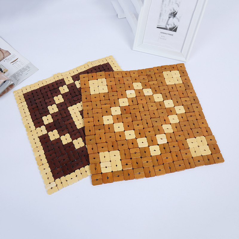 批发办公室竹片座椅凉垫正方形车用单片小方垫沙发垫