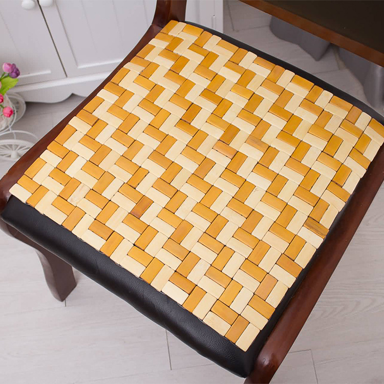 热销新款座垫凉垫爆款波浪方形竹片