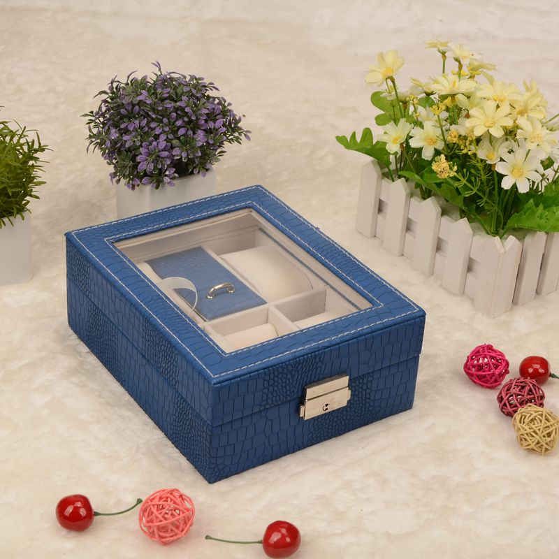 Guanyu jewelry box flannelette leather large square jewelry box jewelry box birthday gifts