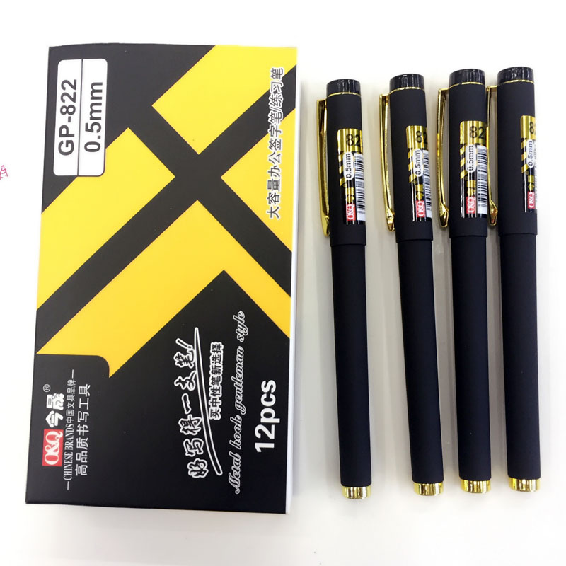 Office large-capacity steel tip pen core signature metal hook pen 0.5mm 822 Specification image