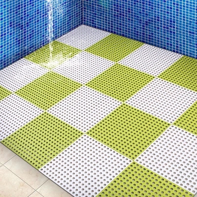 Anti-slip mat, shower spliced floor mat, PVC bathroom bath foot mat, bathroom spliced mat, toilet floor mat details Picture