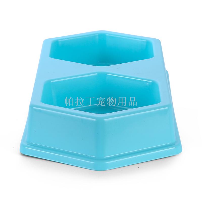现货批发宠物食盆 狗碗双口碗防滑 猫咪食盆 狗水盆细节图
