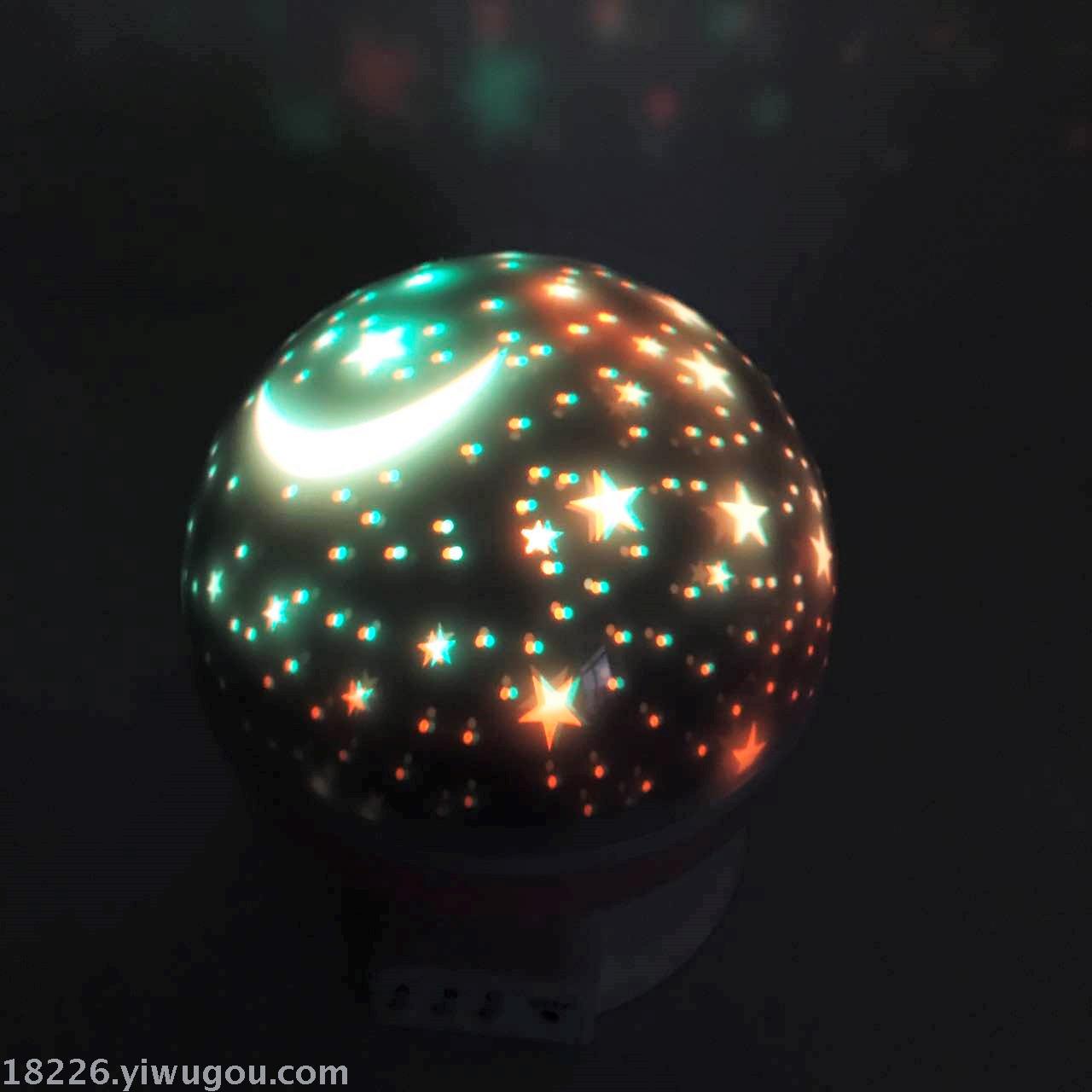 梦幻浪漫旋转星空灯投影灯炫彩投新奇特影灯 led创意小夜灯产品图