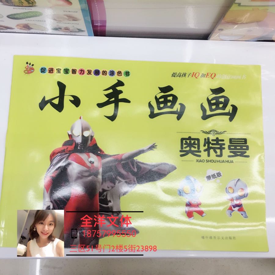 中文画画本奥特曼熊出没公主水果汽车蒙纸