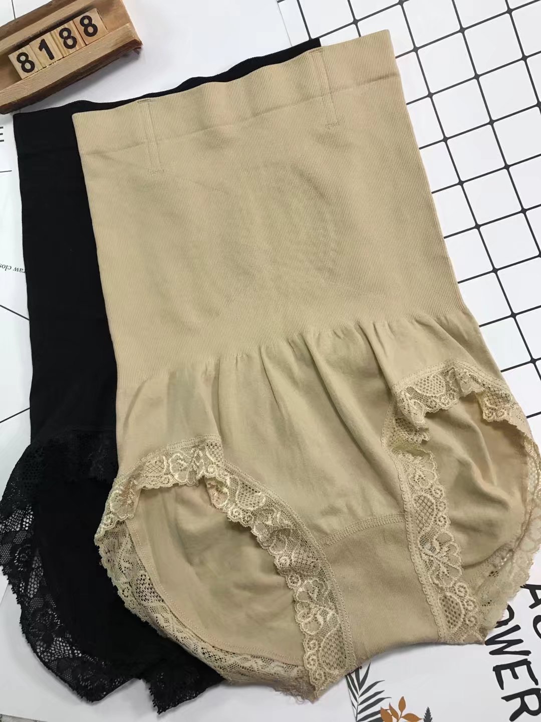 伊香雪曼无缝收腹裤 女士高腰磁疗收腹裤