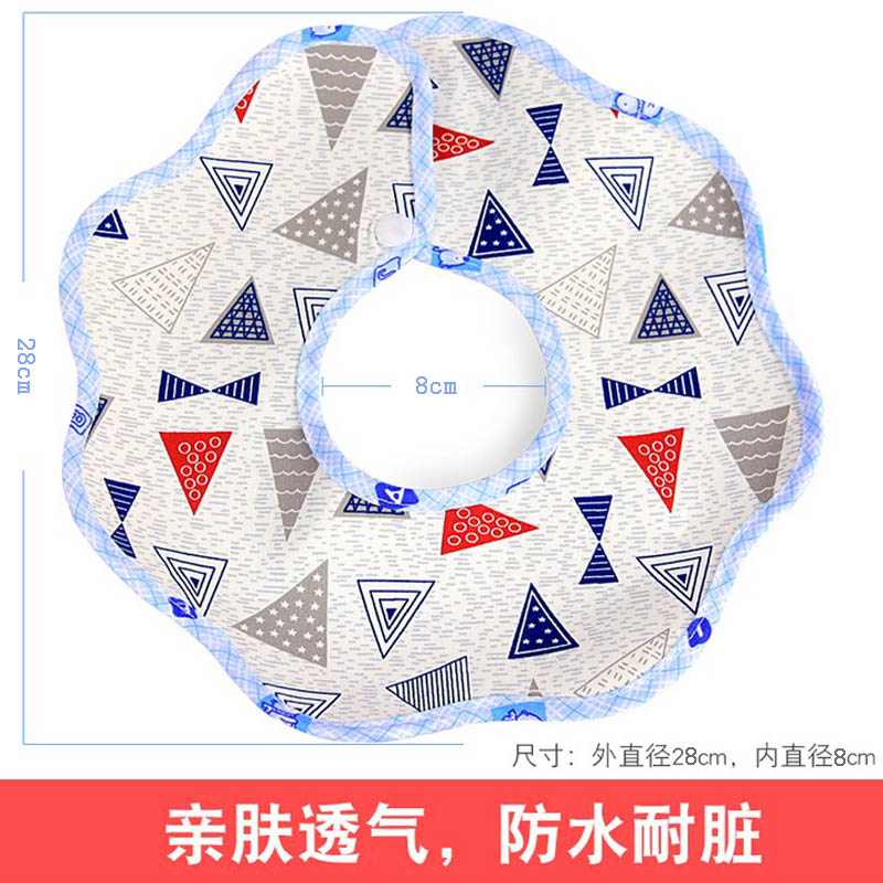 婴儿童按扣围兜宝宝纯棉防水360度旋转口水巾