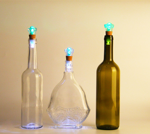 Colorful diamond wine bottle plug light LED light charging cork usb wine cap light wine bottle light night light