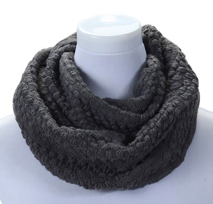 玉米围巾围脖批发 保暖脖套围巾针织毛线双圈围脖产品图