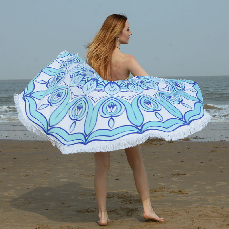 European and American style Su beach towels, round active printed beach towels, AliExpress bestseller shipping Application Scenario