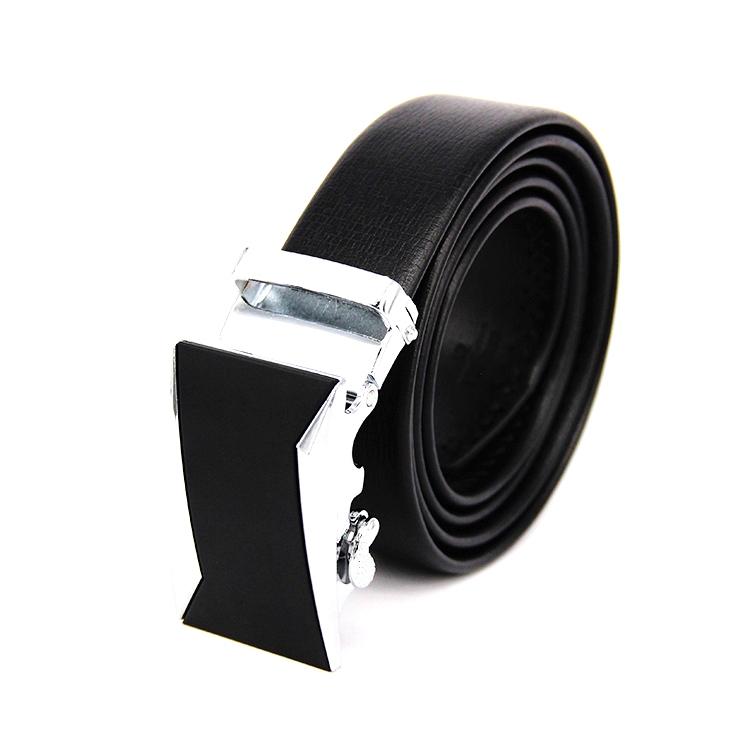 Explosive Men's Leather Automatic Buckle Business Belt Two Layer Cowhide Leisure Belt A Piece Of Hair