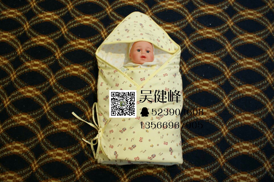 舒雅贝贝超柔纯棉春秋薄夹棉婴儿包被新生儿四季抱被