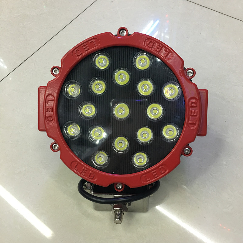 51W work light ultra-bright car equipped with LED spotlights and high-intensity concentrated lights details Picture