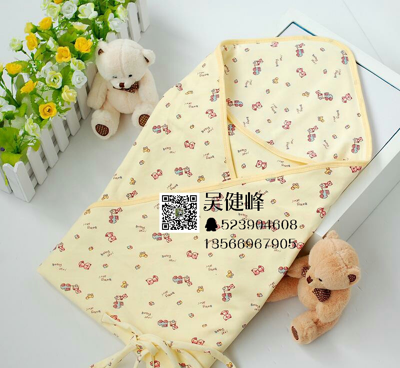 舒雅贝贝超柔纯棉春秋薄夹棉婴儿包被新生儿四季抱被细节图