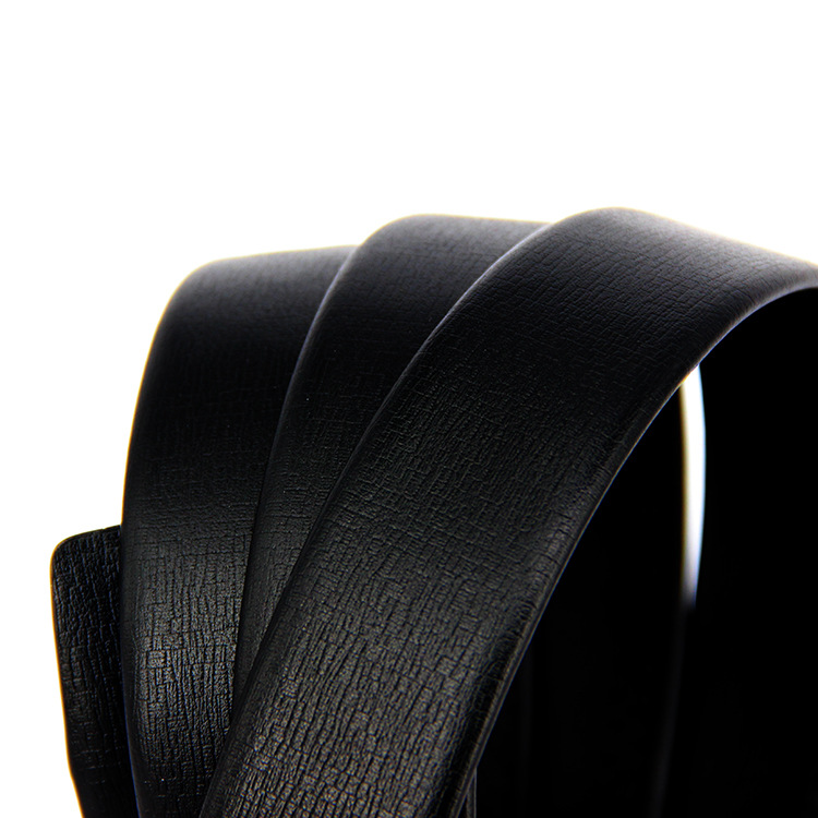 Explosive Men's Leather Automatic Buckle Business Belt Two Layer Cowhide Leisure Belt A Piece Of Hair details Picture