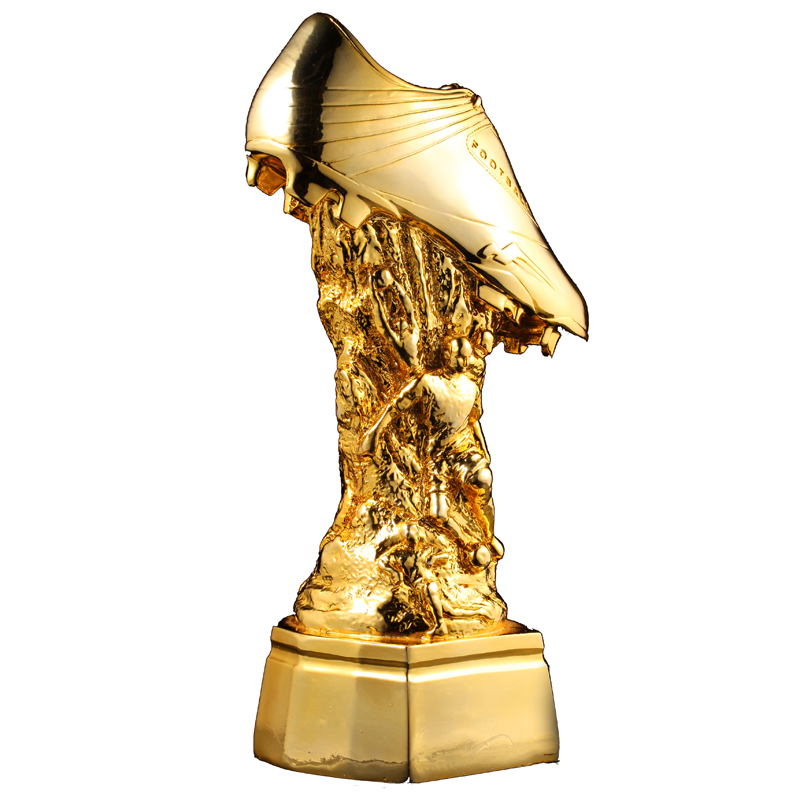 Resin Striker Award Football Golden Boot Trophy, customized football trophy factory direct sales of fan products Application Scenario