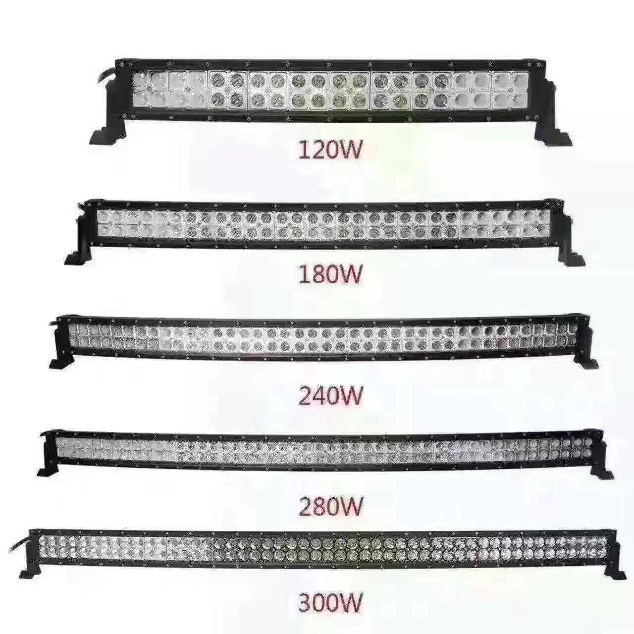 Automotive LED modification spotlights, high-power led work lights, 36W, 72W long strip lights Specification drawing