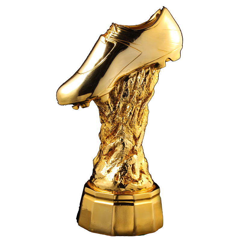 Resin Striker Award Football Golden Boot Trophy, customized football trophy factory direct sales of fan products full figure