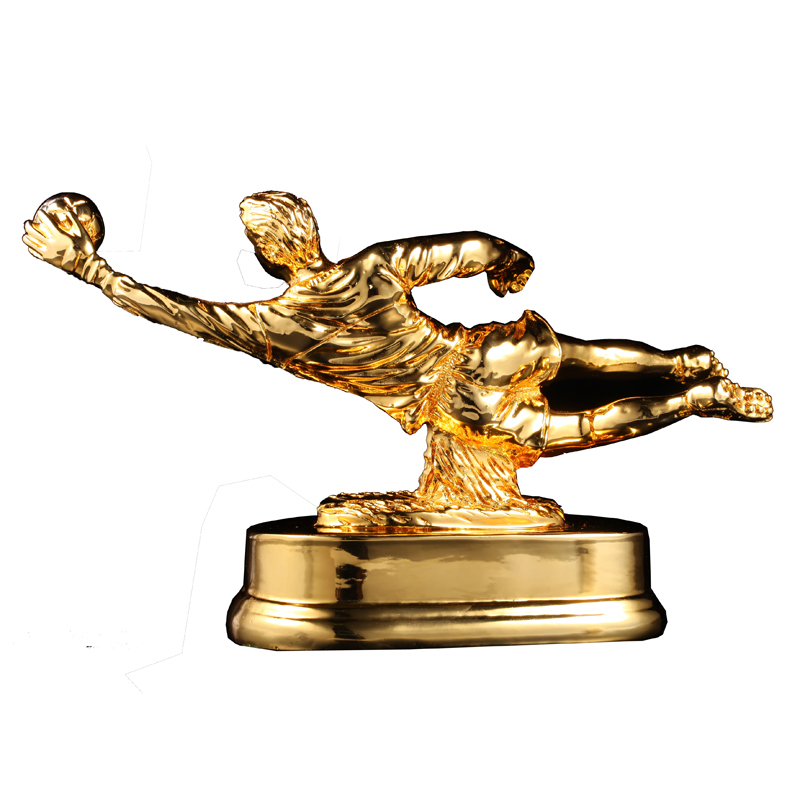 Custom-made metal trophies, goalkeeper trophies, high-end trophies, football sports meeting trophies Specification drawing