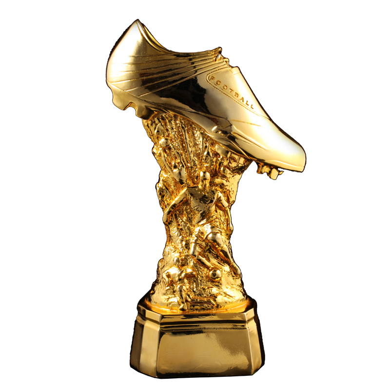 Resin Striker Award Football Golden Boot Trophy, customized football trophy factory direct sales of fan products details Picture