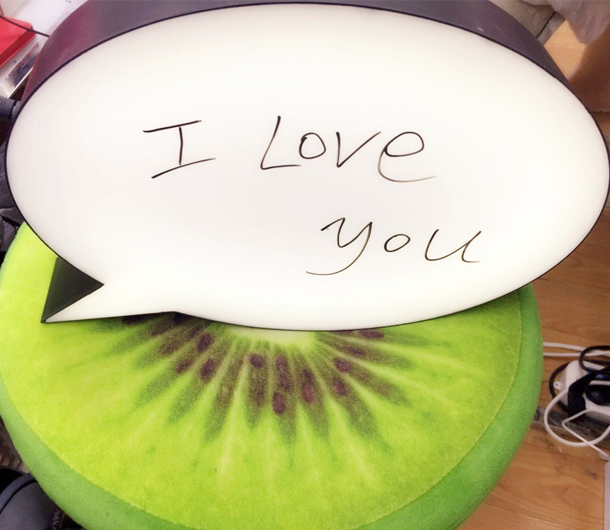 New dialogue message board table light box Creative erasable dialogue light box full figure