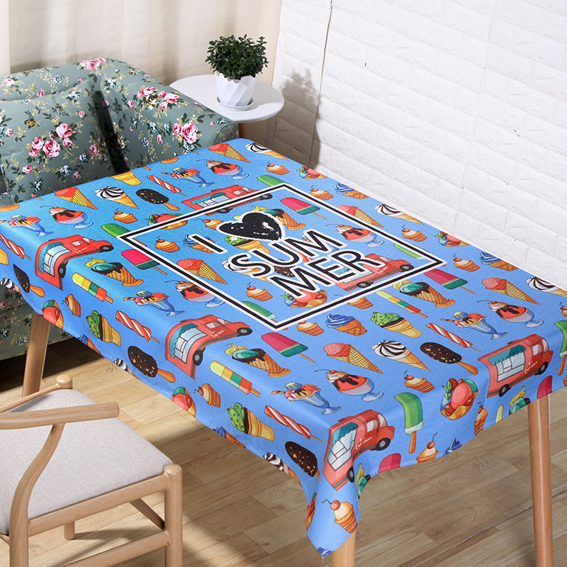 One-piece delivery of plant tablecloths, linen, cotton and linen tablecloths, custom-made cotton and linen tablecloths with wholesale patterns details Picture