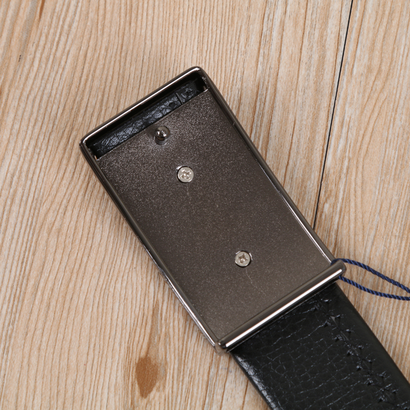 Men's Korean Fashion Black Buckle Belt Business Casual Can details Picture