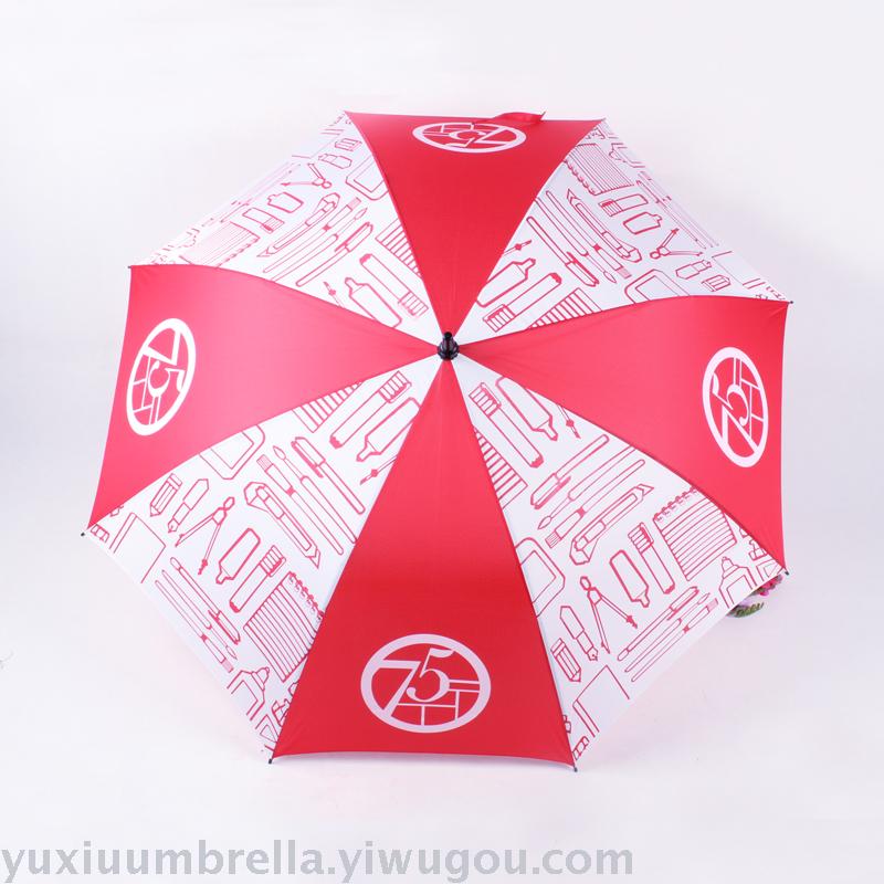 全纤维高尔夫雨伞 超大绅士伞 外贸广告伞细节图