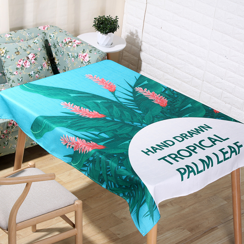 One-piece delivery of plant tablecloths, linen, cotton and linen tablecloths, custom-made cotton and linen tablecloths with wholesale patterns