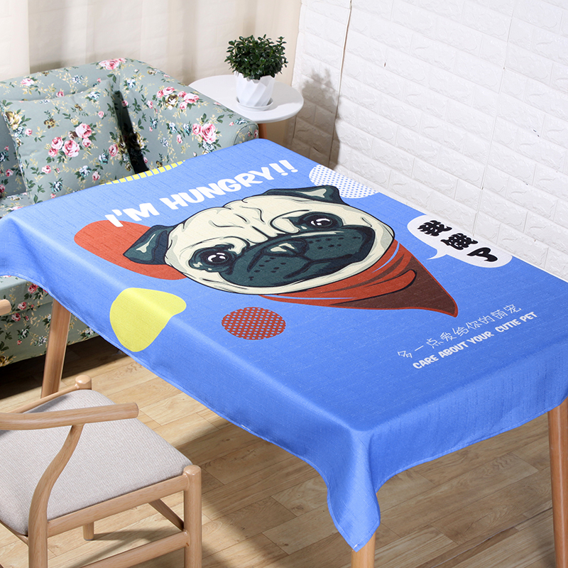 New tablecloths, linen, cotton and linen, one-piece consignment, animal cartoon, cotton and linen, cute tablecloths