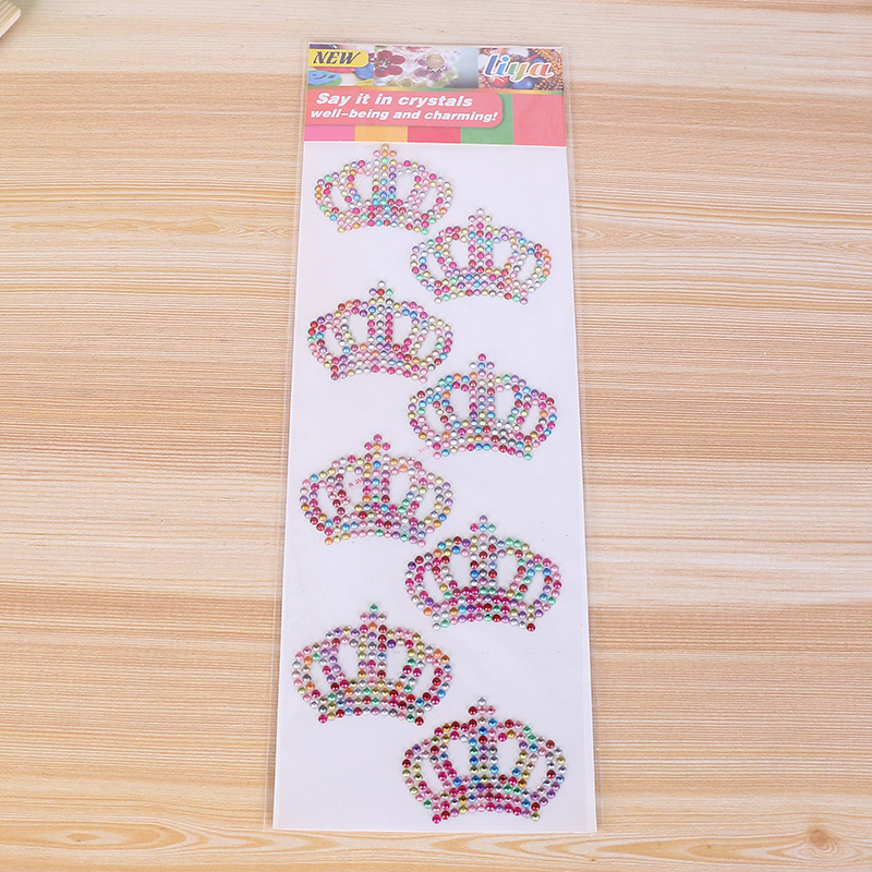 Jiamei Paper Products creative craft stickers, various fashionable decorative acrylic mobile phone stickers, apple, crown, heart, cherry, thumb, butterfly, flower Application Scenario