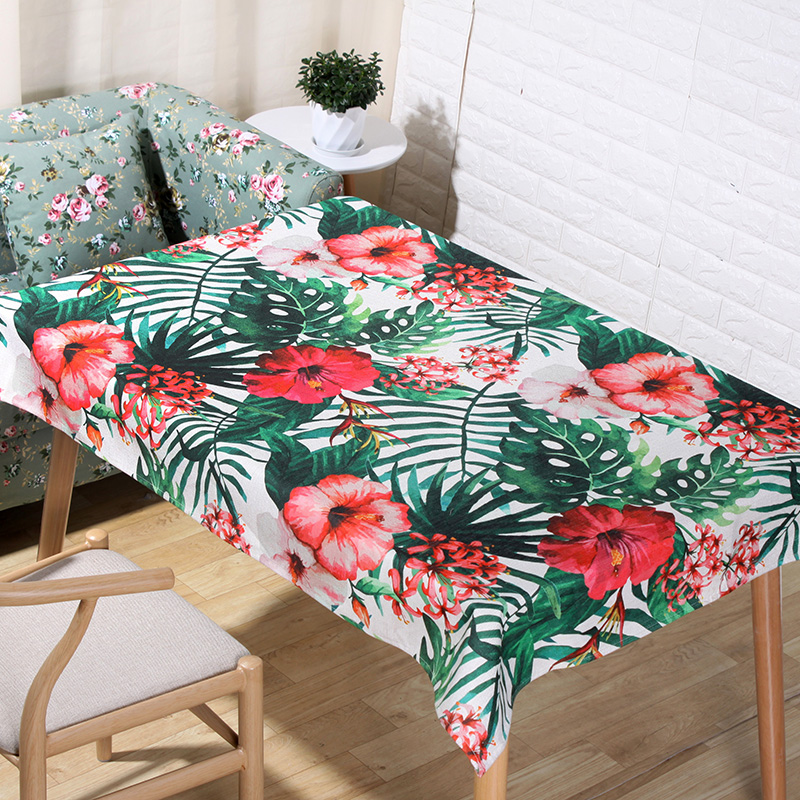 One-piece delivery of plant tablecloths, linen, cotton and linen tablecloths, custom-made cotton and linen tablecloths with wholesale patterns Application Scenario