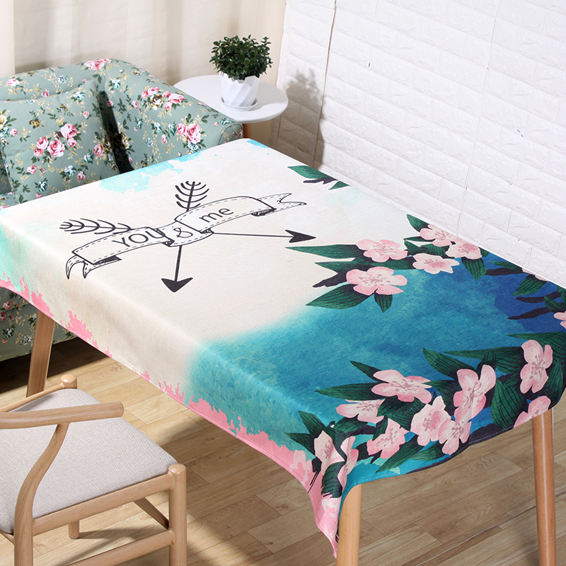 One-piece delivery of plant tablecloths, linen, cotton and linen tablecloths, custom-made cotton and linen tablecloths with wholesale patterns Specification image