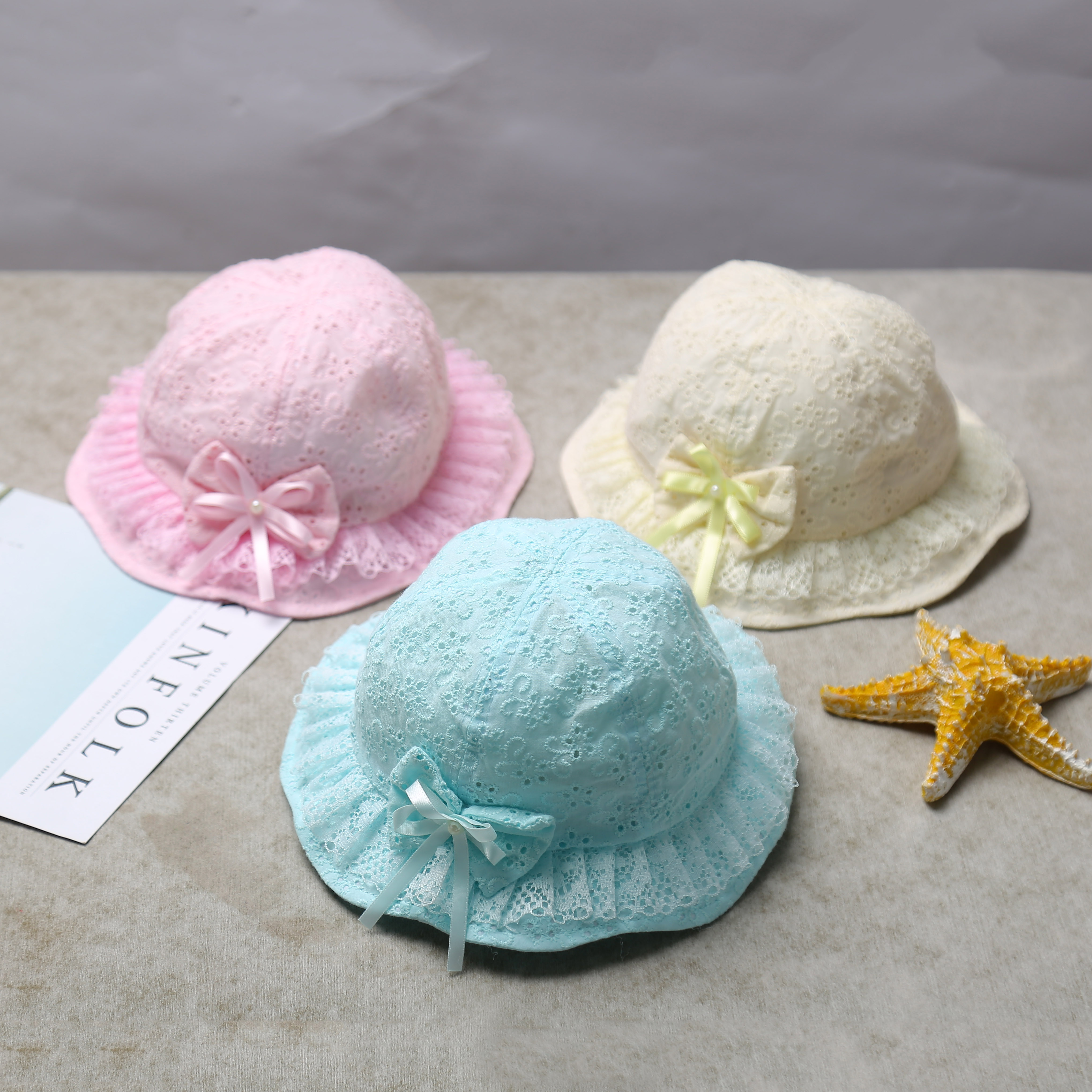 Bebé lavabo sombrero versátil color sólido recién nacido sombrero de algodón niños pescador sombrero details Picture