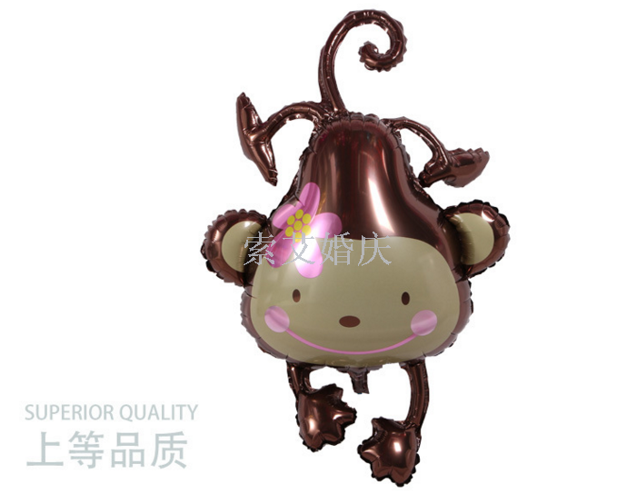 猴子铝膜气球儿童玩具派对用品