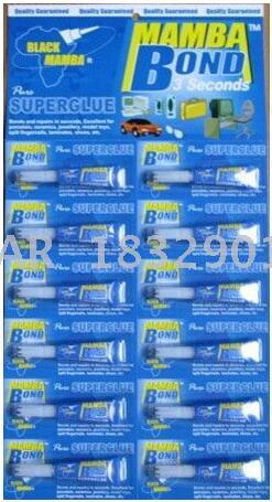 Source manufacturers direct MAMBA bond Blue Card 502 glue foreign trade export instant super glue MAMBA glue