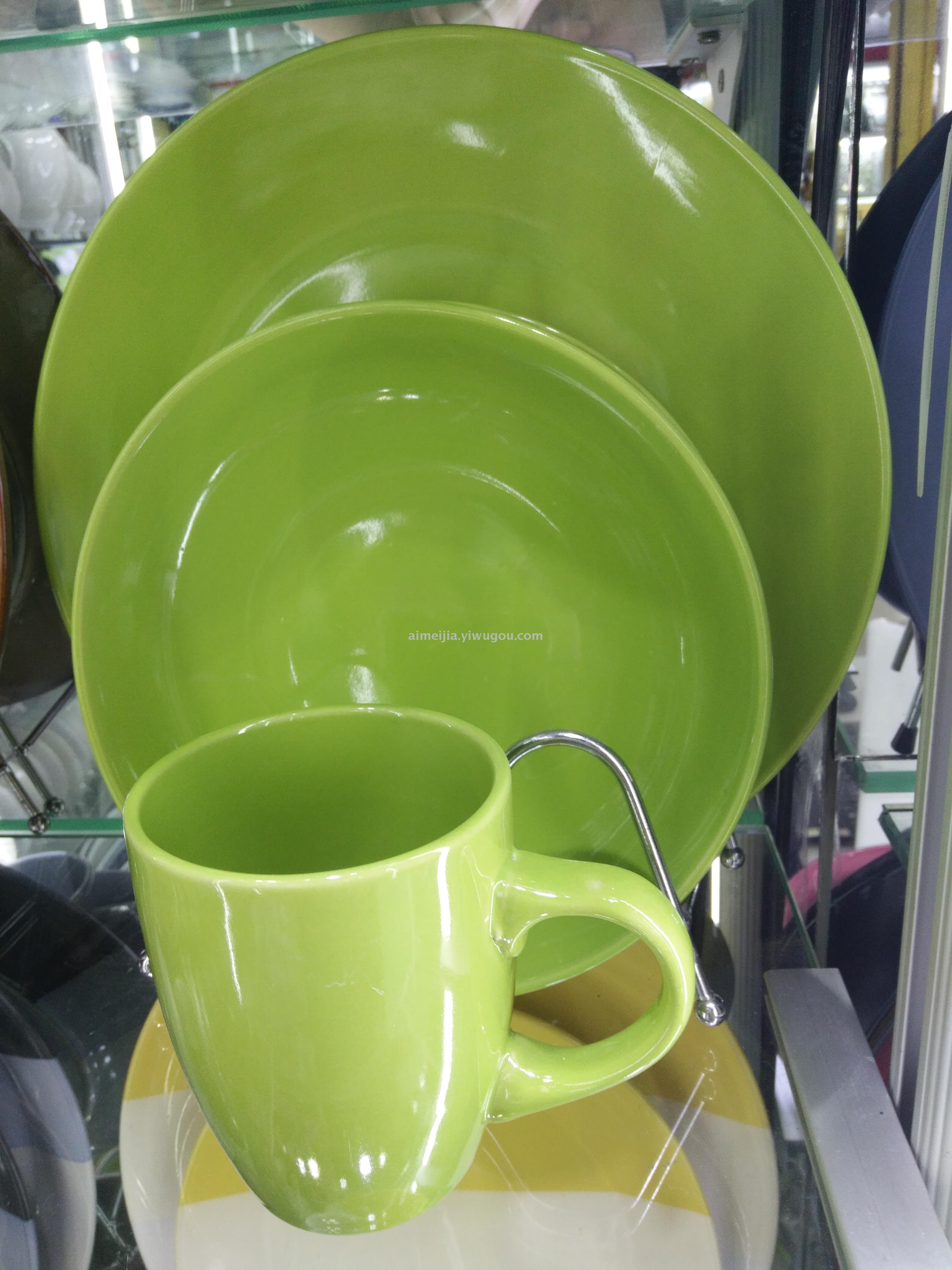 16-head Western tableware for 4 people, 16-head glazed tableware, 16-head ceramic tableware