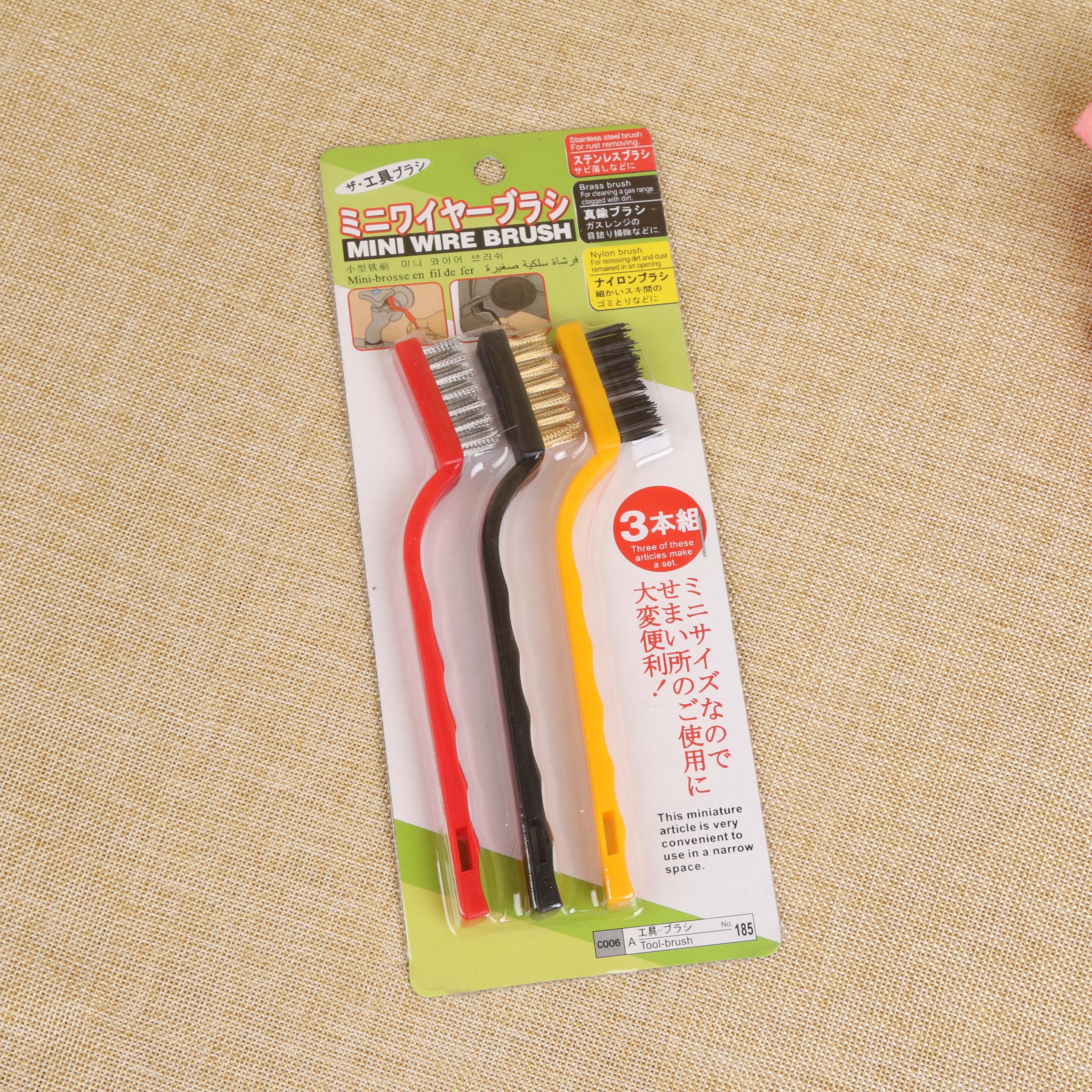Kitchen Items Decontamination Gas Stove Top Brush Range Hood Cleaning Brush Nylon Copper Brush Steel Wire Boiler Brush