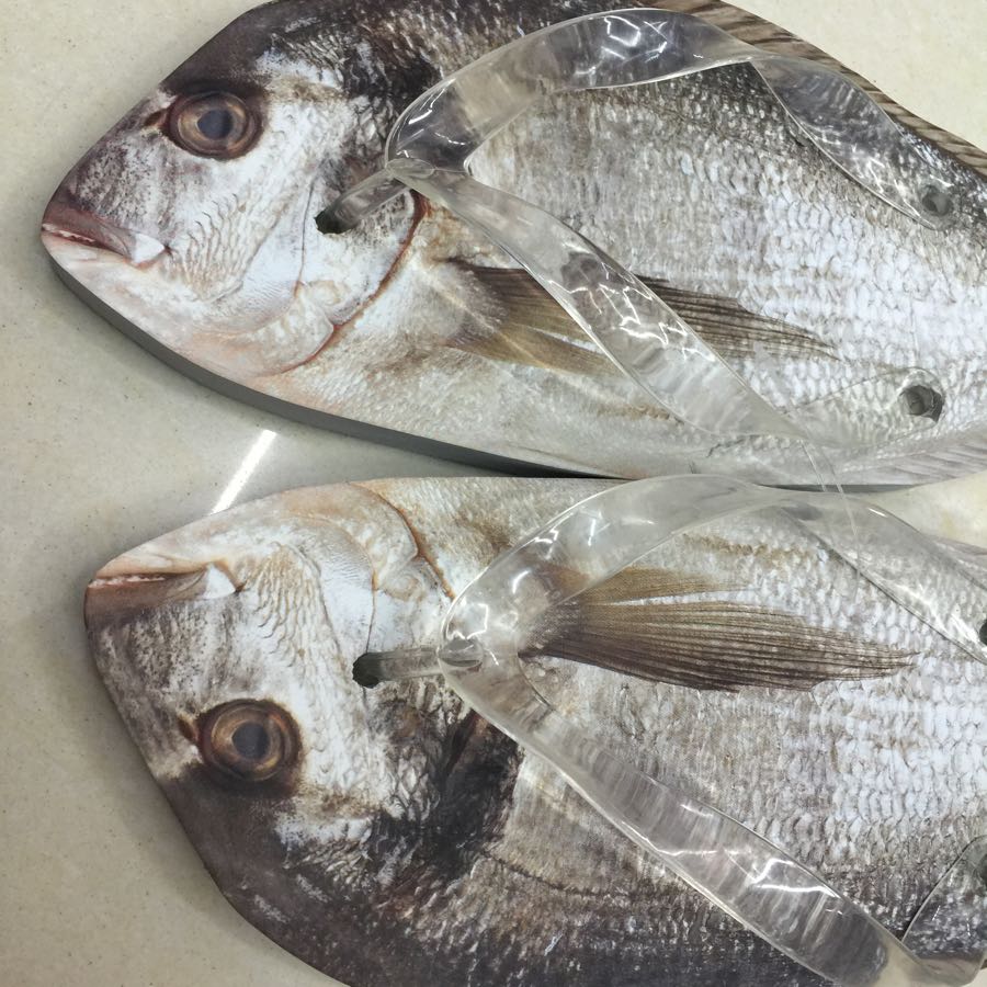 Customized Eva fish-shaped simulation fishman character slippers details Picture