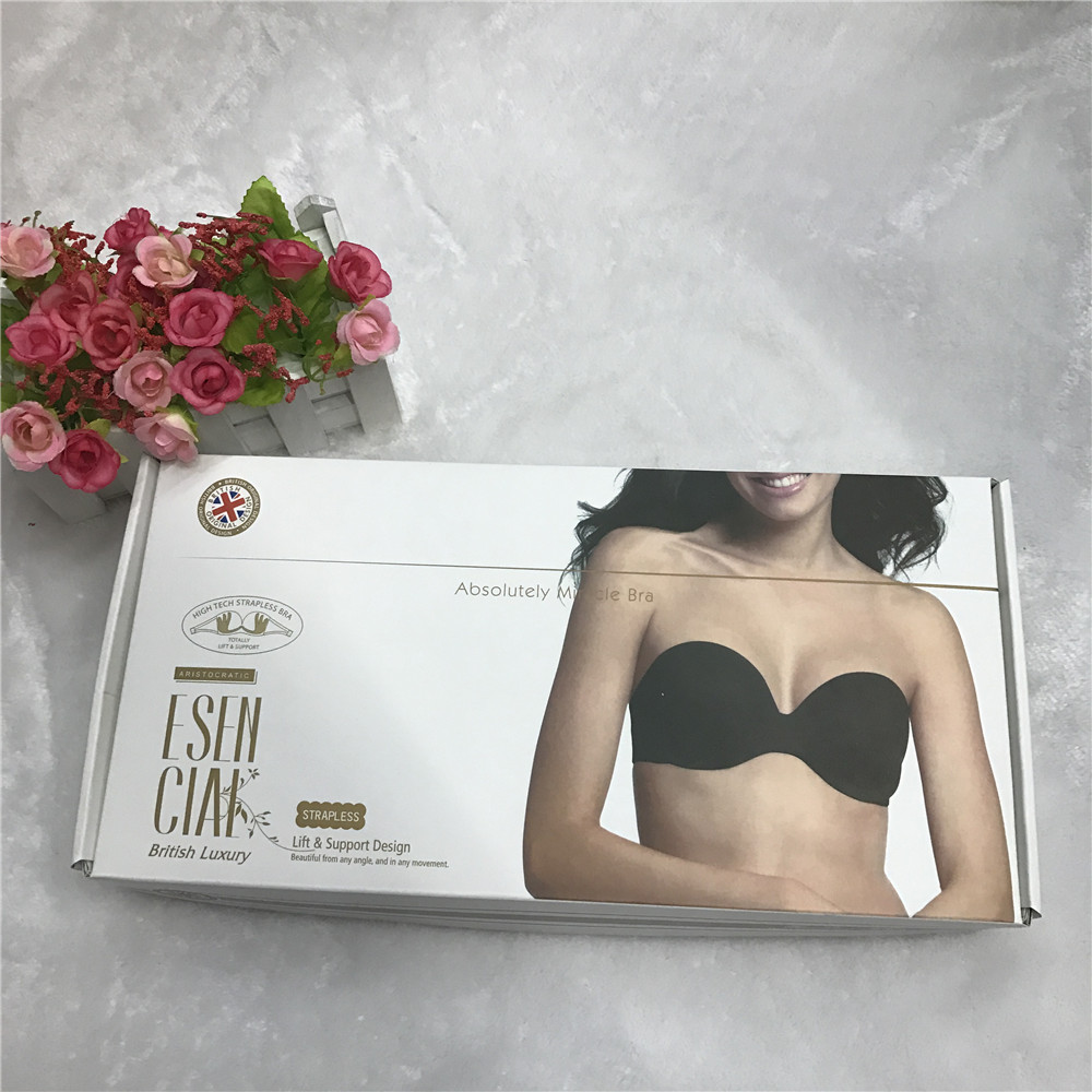 奇迹防滑无肩带文胸包装盒蕾丝无钢圈聚拢无痕内衣飞机盒通用现货