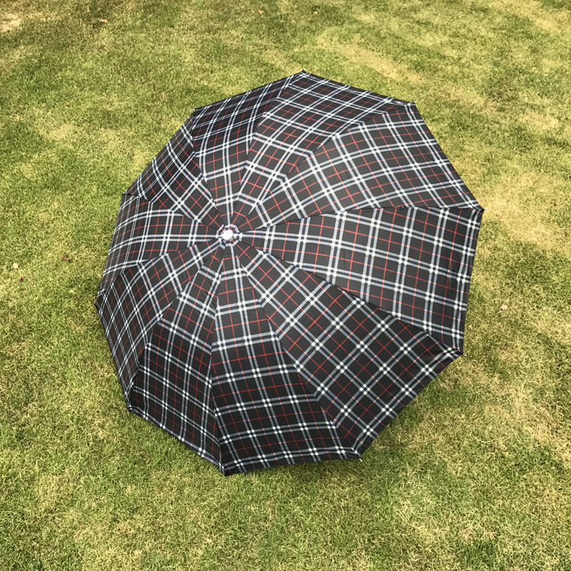 10根骨格子三折伞格子雨伞晴雨伞65公分细节图
