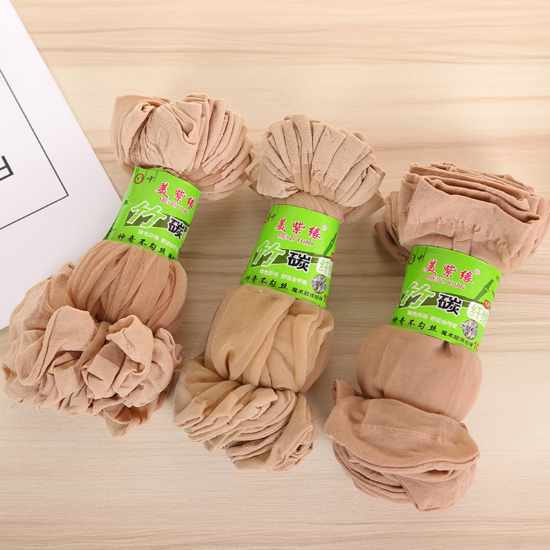 Summer Beauty purple edge lady silk socks suction sweat breathable non-slip bottom glass silk crystal silk socks manufacturers wholesale thumbnail