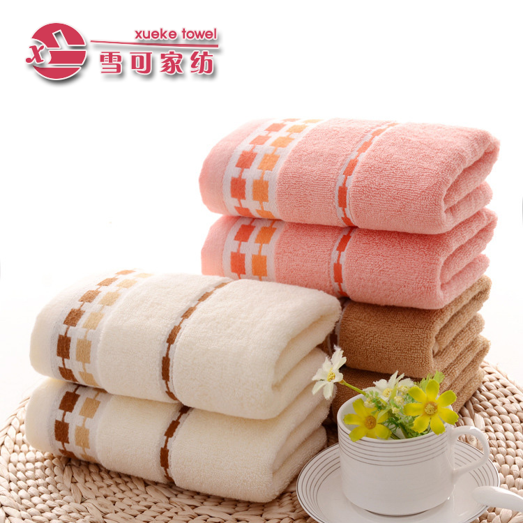 Pure cotton towel 32-ply plain jacquard supermarket delivery, thickened absorbent adult gift towel for foreign trade export